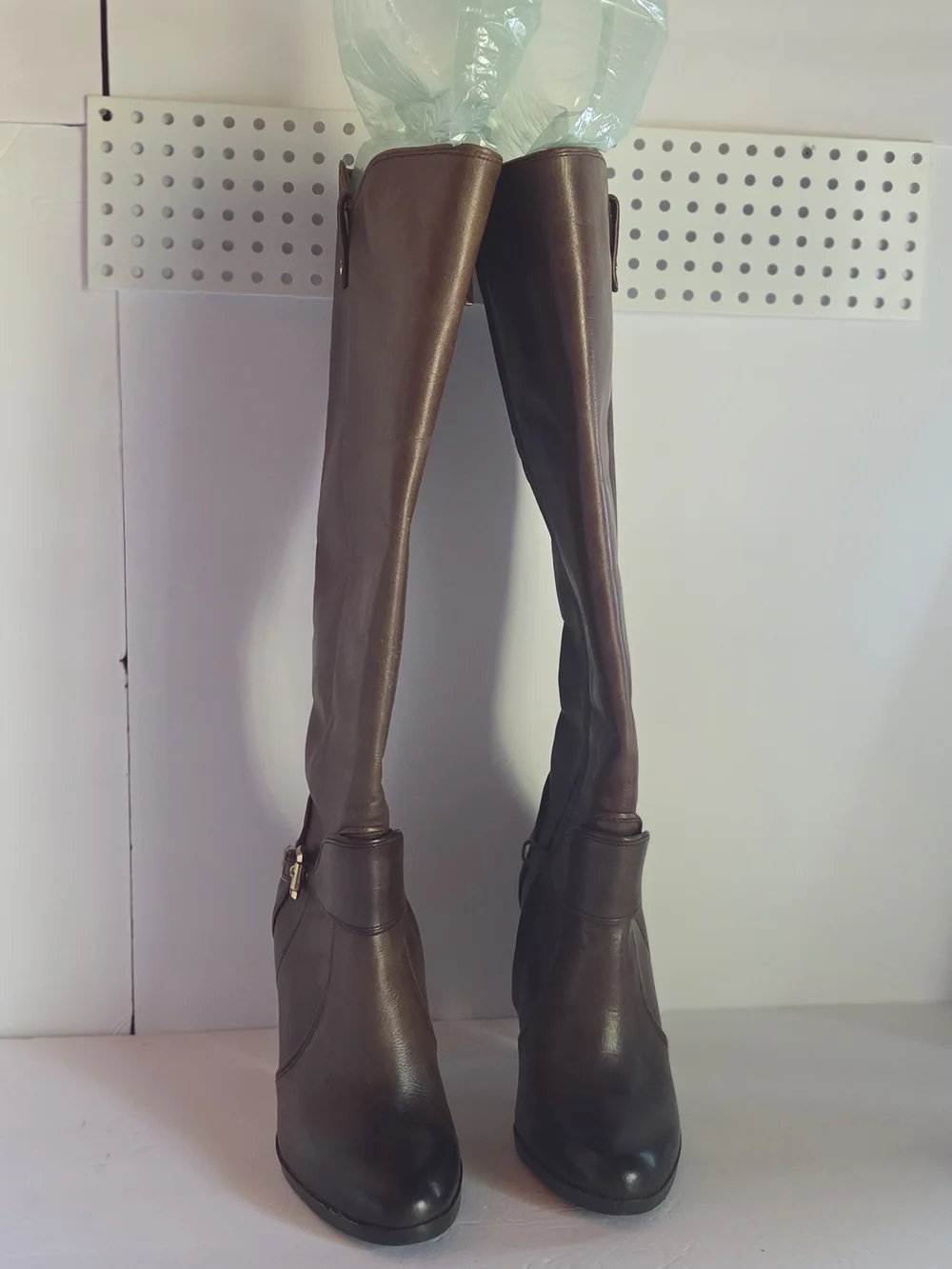 Vince Camuto Tall Brown Leather Over-the-Knee Boots
